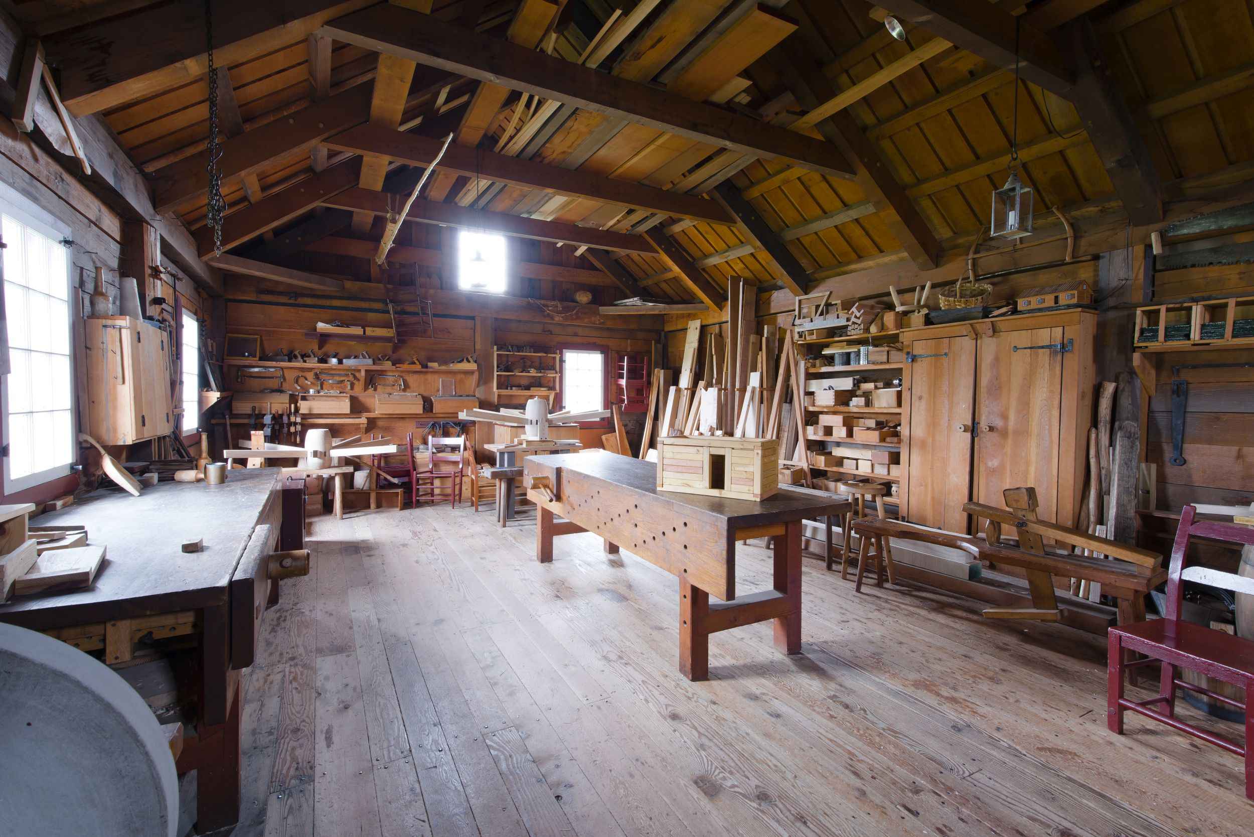 Holz- bzw. Schreinerwerkstatt im Dachboden