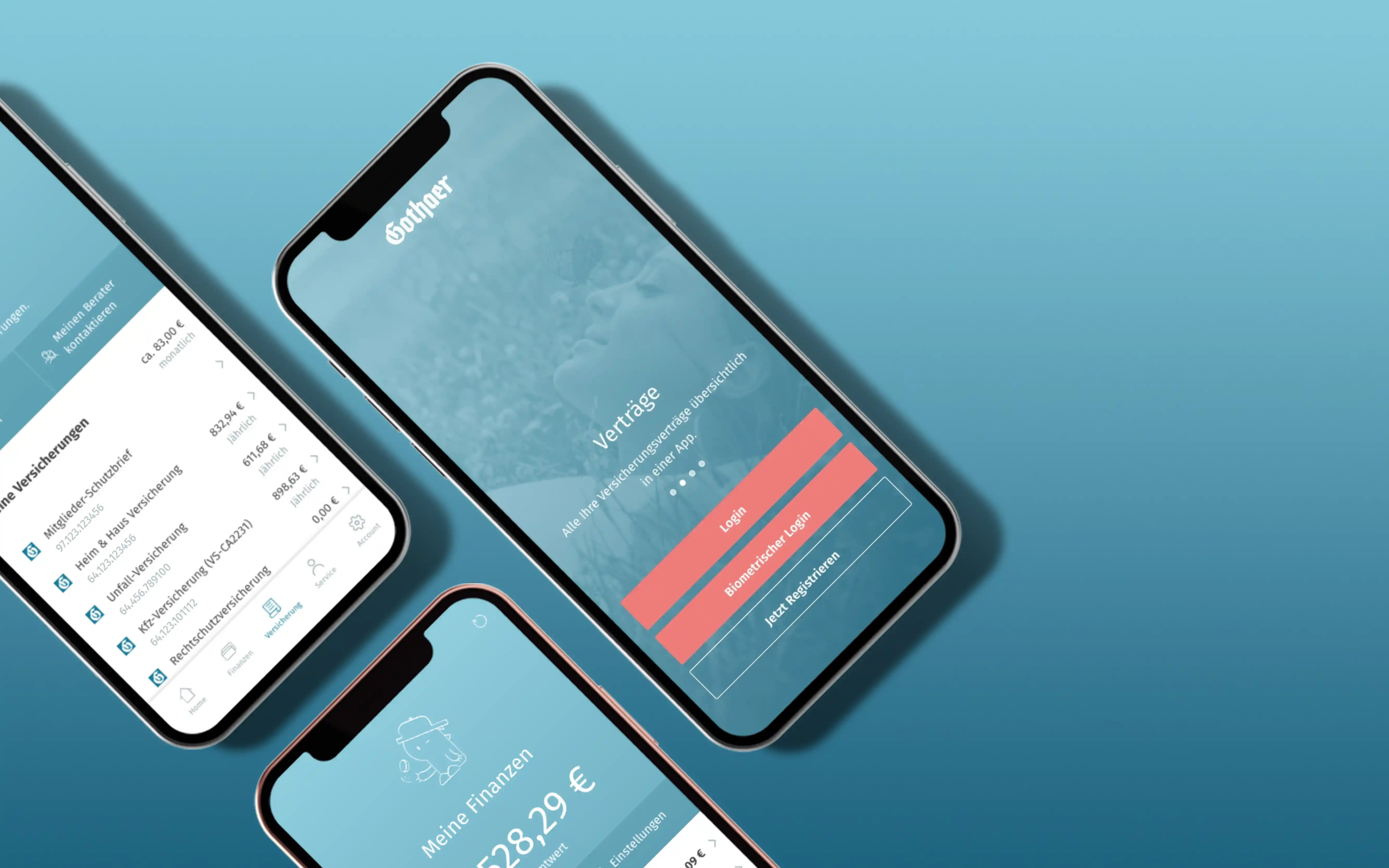 Die Meine Gothaer App auf einem Smartphone
