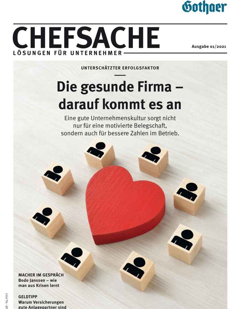 Unternehmermagazin Chefsache April 2021, Titelbild