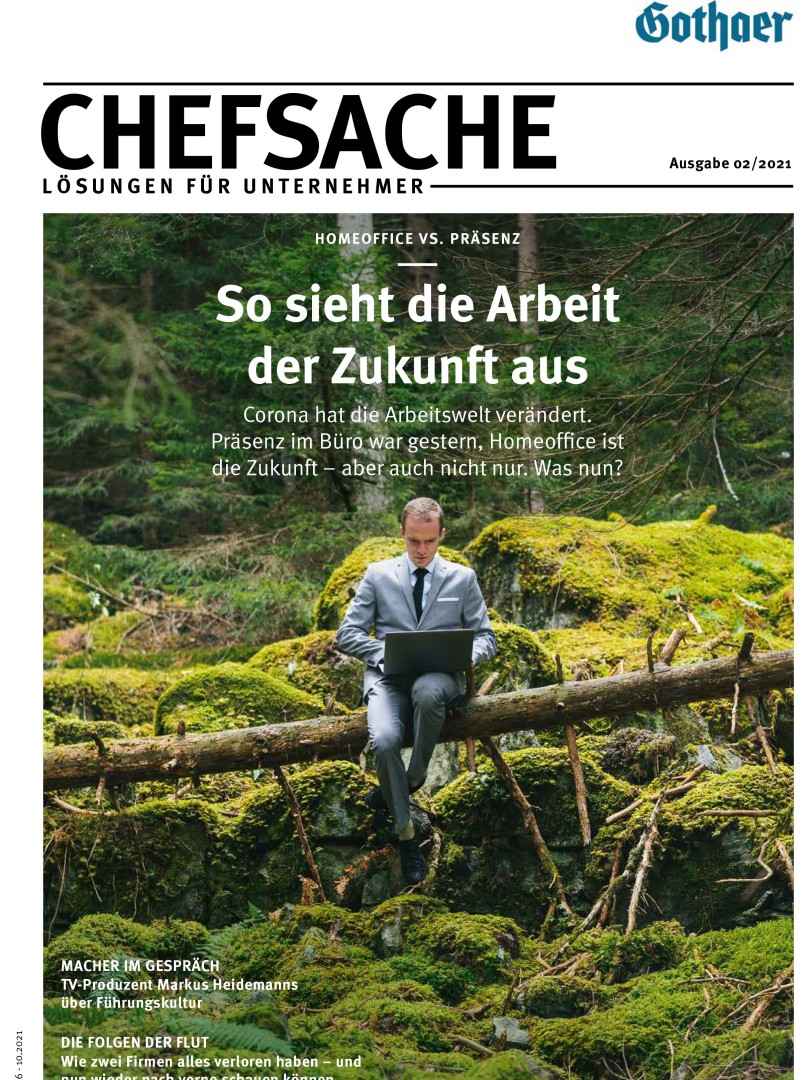 Titelseite Unternehmermagazin chefsache Ausgabe Oktober 2021