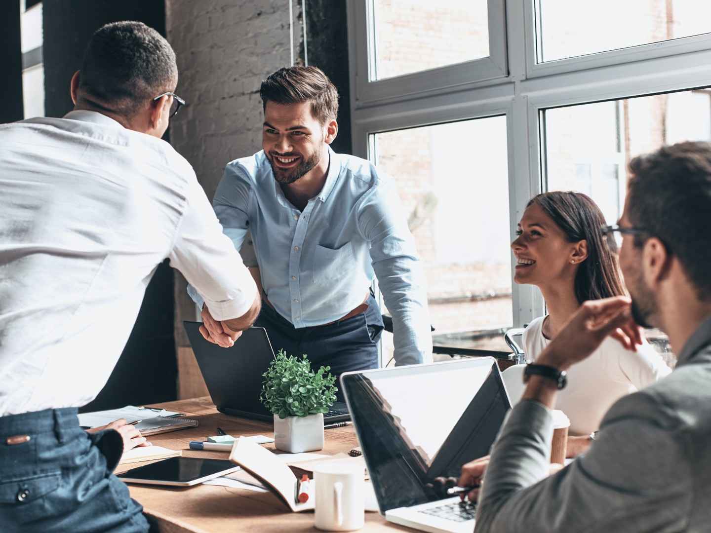 Unternehmer in einer Besprechung