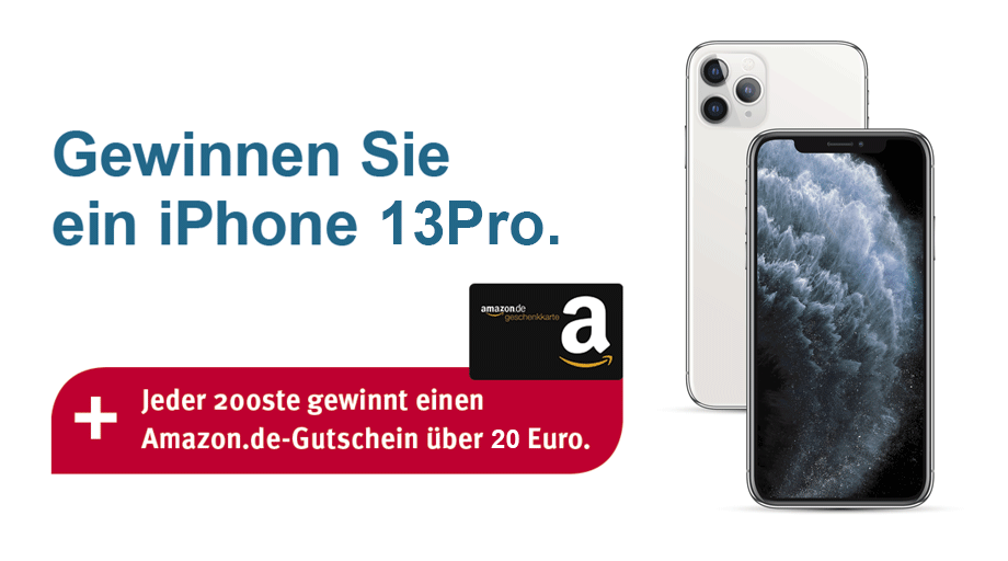Gewinnspiel-iPhone 13Pro: Gewinnen Sie ein Iphone 13Pro. Viel Erfolg! 