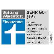 Stiftung Warentest / Finanztest: Gothaer SBU Premium mit "sehr gut" (1,5) im Vergleich mit 71 Berufsunfähigkeitsversicherungen bewertet. Ausgabe 05/2021.