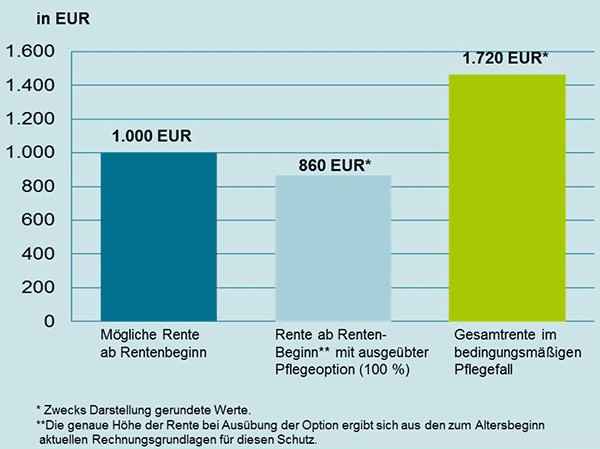Beispiel zur Pflegerente-Option
