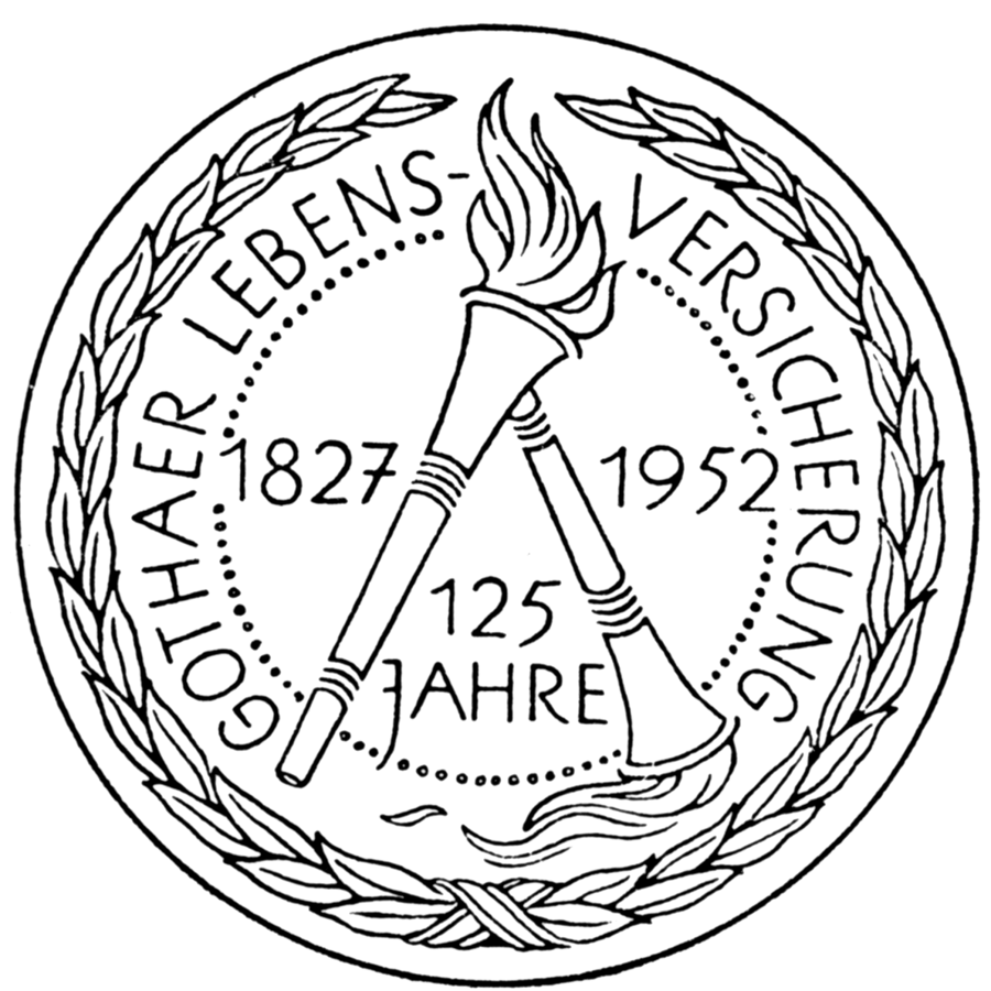 Das Symbol einer brennenden und einer verlöschenden Fackel nimmt die Lebensversicherungsbank bald nach ihrer Gründung in ihr Logo auf. Auch zum 125jährigen Jubiläum wurde es wiederverwendet.