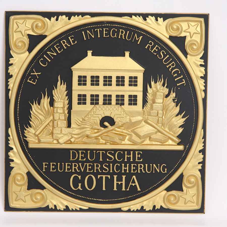 Feuerversicherungsschild: Deutsche Feurerversicherung Gotha