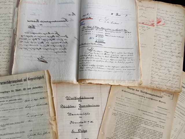 Historische Akten aus dem Archiv der Gothaer Versicherung