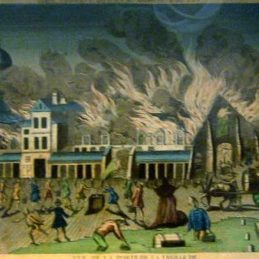 Brand Anfang des 19. Jahrhunderts