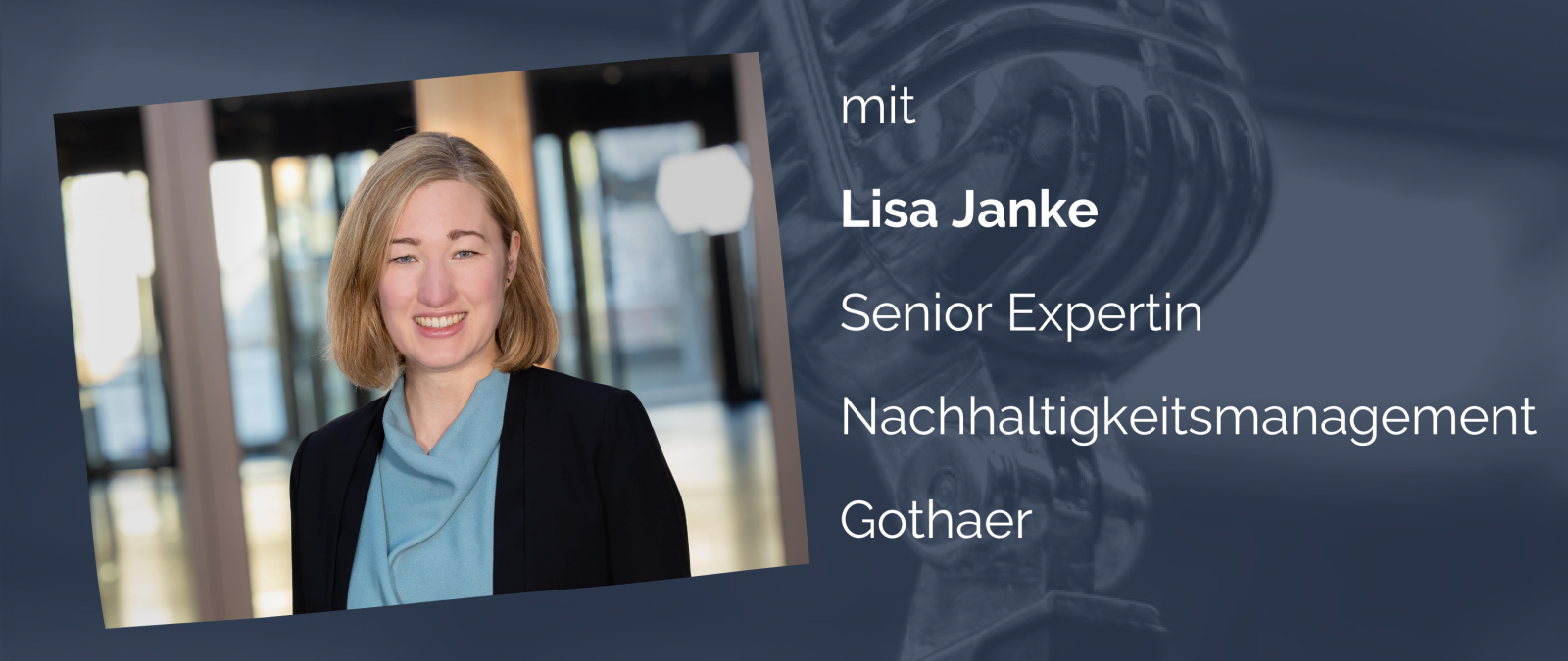 Nachhaltigkeit im Engagement: Lisa Janke, Seniorexpertin im Nachhaltigkeitsmanagement, spricht darüber wie die Arbeit der Gothaer Stiftung im Hinblick auf Nachhaltigkeit aussieht.