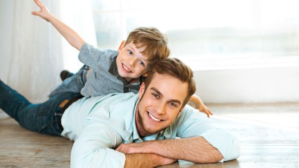 Vater mit Sohn Vater mit Sohn