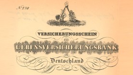 Bild Chronik: Versicherungsschein der Lebensversicherungsbank für Deutschland Bild Chronik: Versicherungsschein der Lebensversicherungsbank für Deutschland