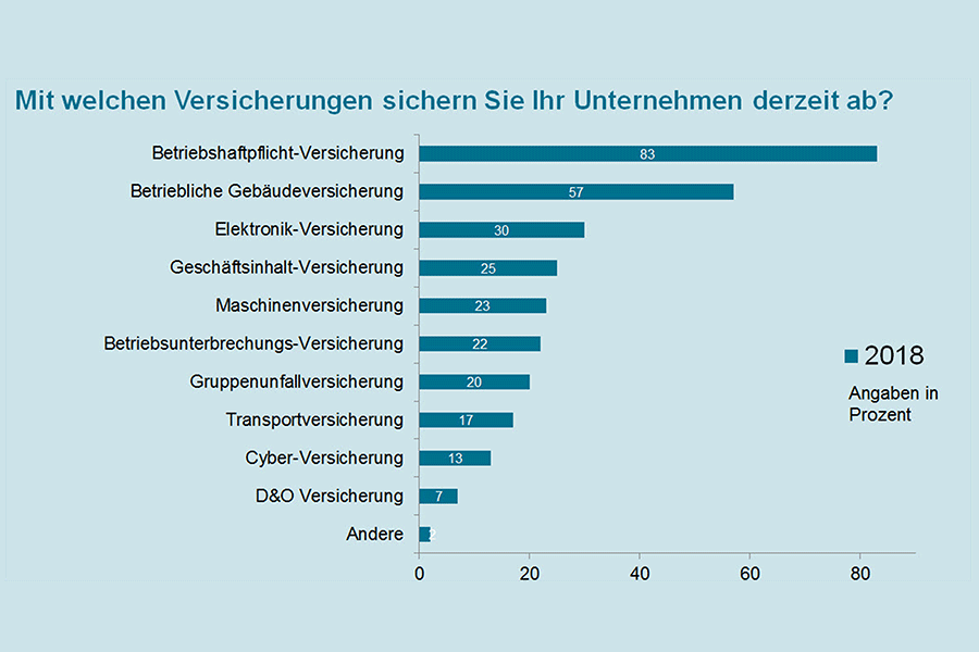 Mit welchen Versicherungen sichern Sie Ihr Unternehmen derzeit ab? Mit welchen Versicherungen sichern Sie Ihr Unternehmen derzeit ab?